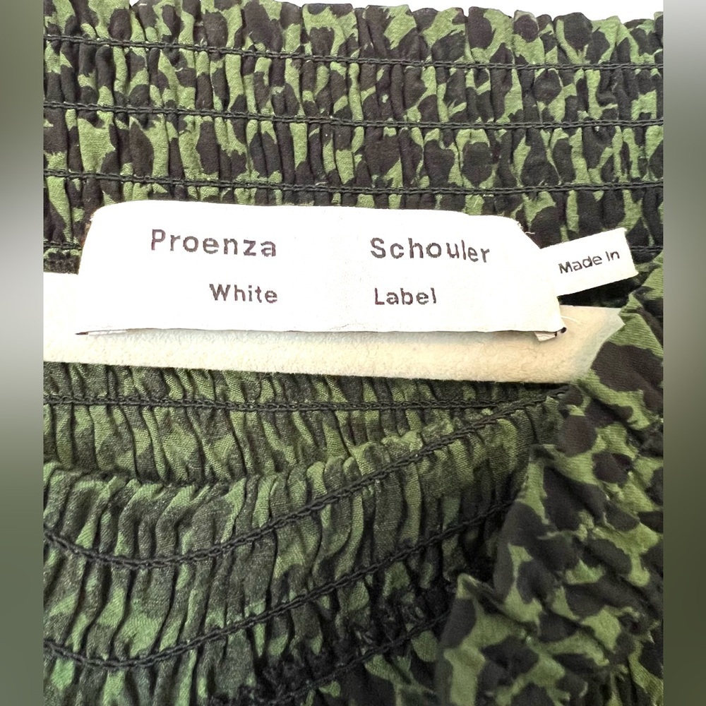 Proenza Schouler Black and Green Midi Dress - Picture 9 of 11